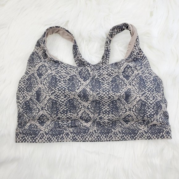 NWOT Athleta Tan Ultimate Snake Sports Bra - Picture 4 of 8